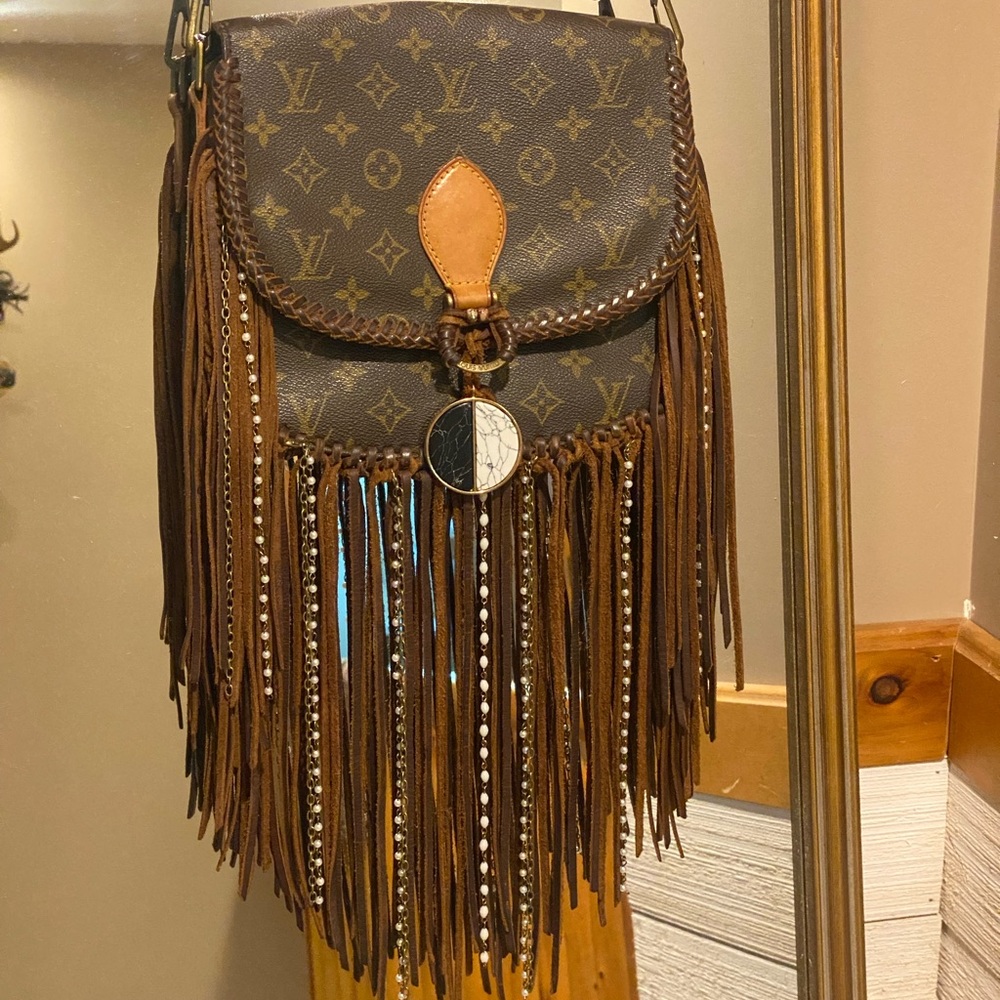 Louis Vuitton fringe vintage swag boho